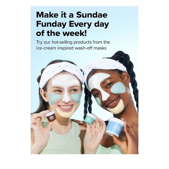 I Dew Care Sundae Scoop Face Mask and Sprinkle Spa Headband Set - Picture 5 of 9